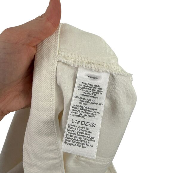 Madewell Plus Relaxed Denim Shorts Tile White Cut Off Summer NEW Womens Size 22W - Picture 7 of 9